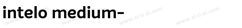intelo medium字体转换